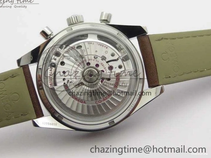 0429 Speedmaster ’57 Co-Axial OMF 1:1 Best Edition White Dial Silver Markers A9300 (Free Leather Strap) Efficient 8133